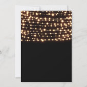 Amber Glow String Lights Rustieke Engagement Party Kaart (Achterkant)