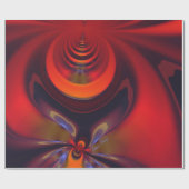 Amber Godin, Abstracte Oranje en Gouden Hartstocht Cadeaupapier (Vlak)