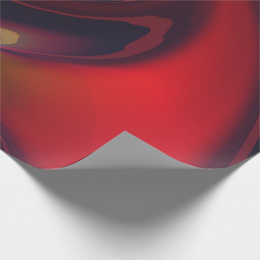 Amber Godin, Abstracte Oranje en Gouden Hartstocht Cadeaupapier (Hoek)