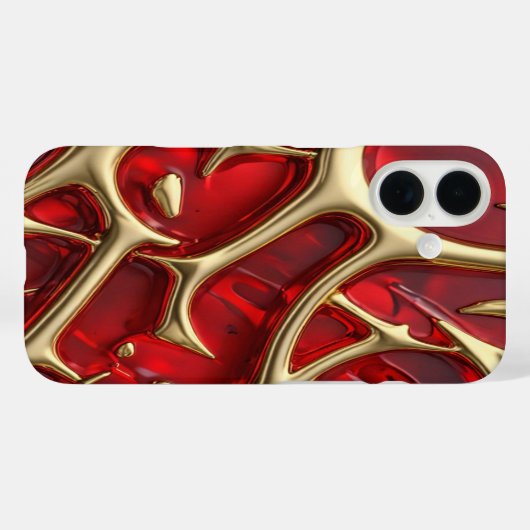 Amber & Gold #2 - iPhone 16 Hoesjes (Achterkant (horizontaal))