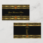  Amber Gold Zwart Elegant Classy Jewel Afbeelding Visitekaartje (Voorkant / Achterkant)