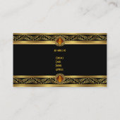  Amber Gold Zwart Elegant Classy Jewel Afbeelding Visitekaartje (Achterkant)