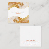 Amber Golden Abstract aangepast Visitekaartje (Voorkant / Achterkant)
