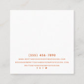 Amber Golden Abstract aangepast Visitekaartje (Achterkant)