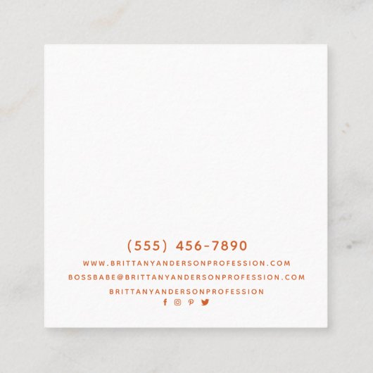 Amber Golden Abstract aangepast Visitekaartje (Achterkant)