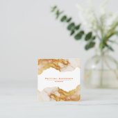 Amber Golden Abstract aangepast Visitekaartje (Staand voorkant)