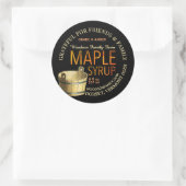 Amber Gradient Maple Syrup Label met Sap Bucket (Tas)
