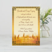 Amber Grainfield Lughnasadh Uitnodiging (Staand voorkant)