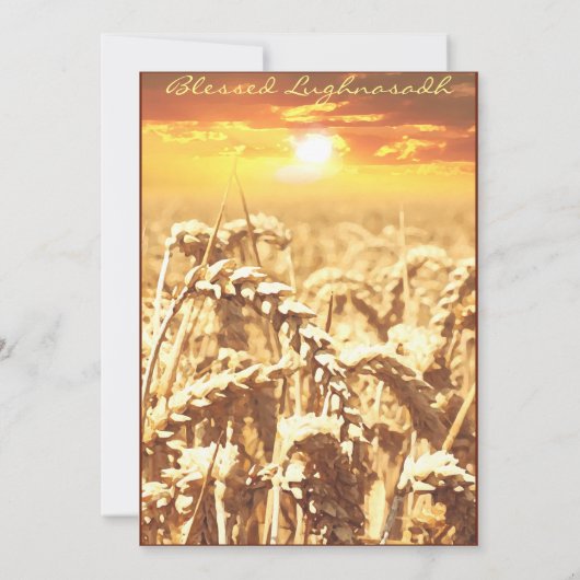 Amber Grainfield Lughnasadh Uitnodiging (Achterkant)