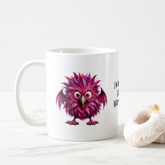Amber - Grote Ogen Gevederde Plaag Koffiemok (Met donut)
