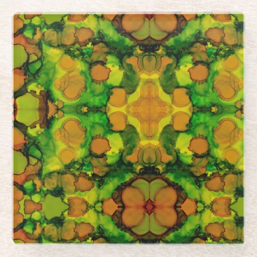 Amber Grove Glazen Onderzetter (Voorkant)