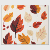 Amber Grove: Rustieke herfstbladeren Cadeaupapier (Vlak)