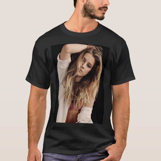 Amber Heard - Poster T-shirt (Voorkant)
