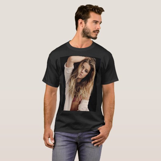 Amber Heard - Poster T-shirt (Voorkant volledig)
