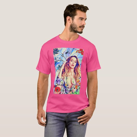 Amber Heard T-shirt (Voorkant volledig)