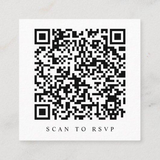 AMBER Herfst Pumpkin Autumn QR Code RSVP Square Ka Vierkante Visitekaartje (Achterkant)