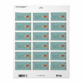 Amber hertenadreslabel etiket (Full Sheet)