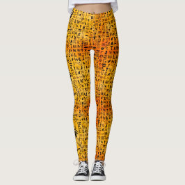 Amber Hieroglyphics Leggings
