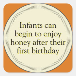 Amber Honey Baby Warning Stickers