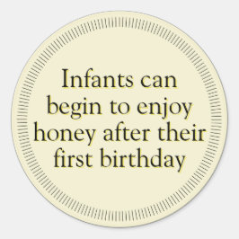 Amber Honey Baby Warning Stickers