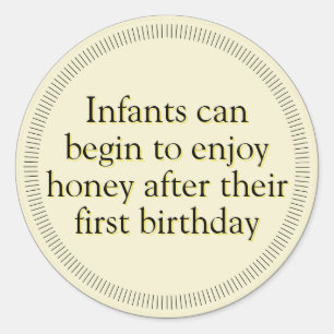 Amber Honey Baby Warning Stickers