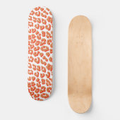 Amber Kleur en Witte Luipaardprint Persoonlijk Skateboard (Voorkant)