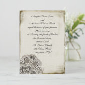Amber  Lace Invitation Kaart (Staand voorkant)