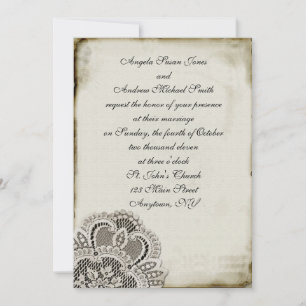 Amber Lace Invitation Kaart