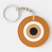 Amber Mati Evil Eye symbool talisman sleutelhanger (Voorkant)