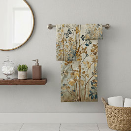 Amber meadow floral bad handdoek
