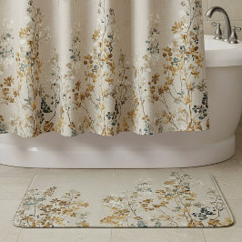 Amber meadow floral badmat