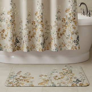 Amber meadow floral badmat