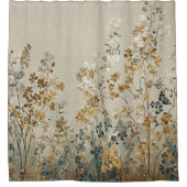 Amber meadow floral douchegordijn (Voorkant)