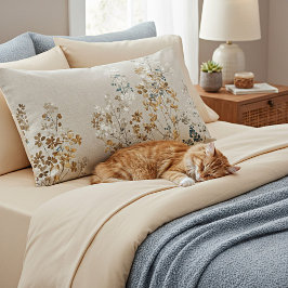 Amber meadow floral kussensloop