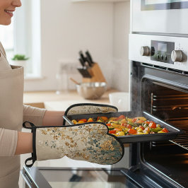 Amber meadow floral ovenwant & pannenlap set