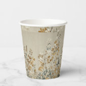 Amber meadow floral papieren bekers (Achterkant)