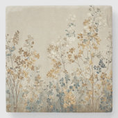 Amber meadow floral stenen onderzetter (Voorkant)