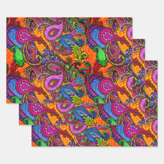 Amber Melange Paisley Guitar Set Wrapping Paper Sh (Set)