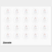 AMBER Modern Rustic Little Pumpkin-Baby shower Ronde Sticker (Vel)