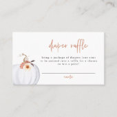 AMBER Modern Rustic Little Pumpkin Diaper Raffle Plaatskaartje (Voorkant)