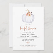 AMBER Modern Rustic White Pumpkin-Vrijgezellenfees Kaart (Voorkant)