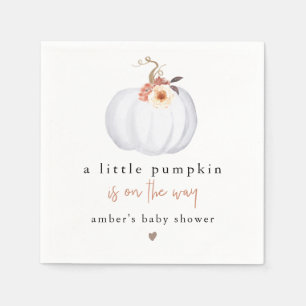 AMBER Moderne Rustieke Kleine Pompoen Baby Shower Servet