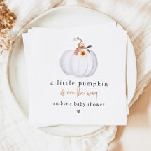 AMBER Moderne Rustieke Kleine Pompoen Baby Shower