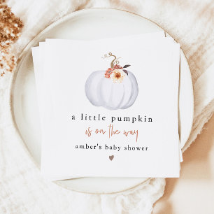 AMBER Moderne Rustieke Kleine Pompoen Baby Shower Servet