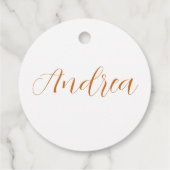 Amber Monogram A Ornament – ontwerp Bedankjes Labels (Achterkant)