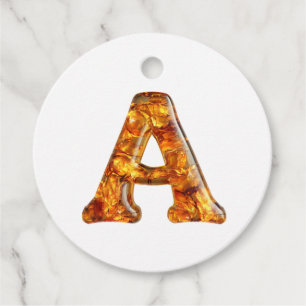 Amber Monogram A Ornament – ontwerp Bedankjes Labels