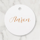 Amber Monogram A Ornament – ontwerp Bedankjes Labels (Achterkant)