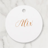 Amber Monogram A Ornament – ontwerp Bedankjes Labels (Achterkant)