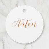 Amber Monogram A Ornament – ontwerp Bedankjes Labels (Achterkant)