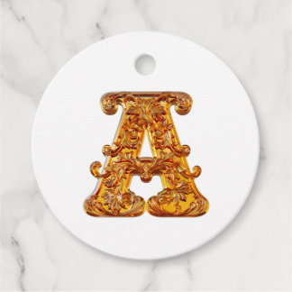Amber Monogram A Ornament – ontwerp Bedankjes Labels